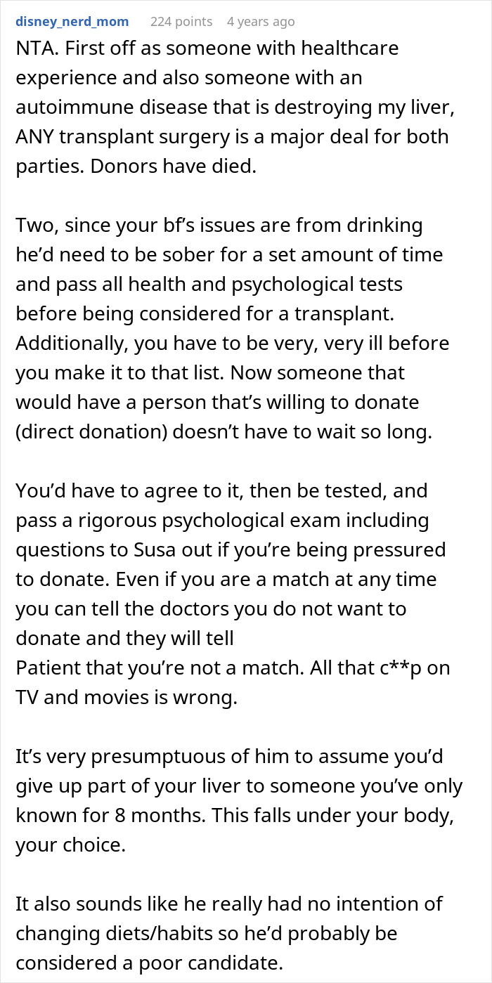Guy Expects GF Of 8 Months To Donate Part Of Her Liver, Jokes He'll Marry Her Just To Get The Organ Guy Expects GF Of 8 Months To Donate Part Of Her Liver, Jokes He'll Marry Her Just To Get The Organ