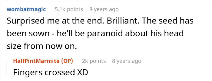 Comment about the photographer's revenge on family photos being brilliant, making the man paranoid. Comment about the photographer's revenge on family photos being brilliant, making the man paranoid.