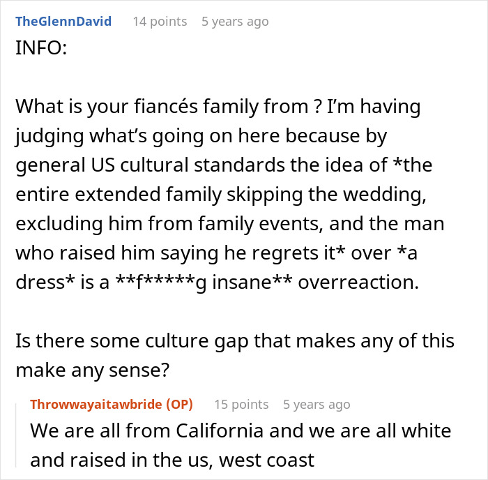 Wedding dress dispute: cultural context discussion for a bride facing family issues over a wedding dress. Wedding dress dispute: cultural context discussion for a bride facing family issues over a wedding dress.