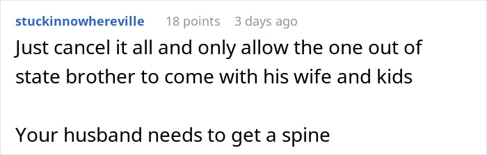 An online comment suggesting to cancel the Thanksgiving dinner due to BIL brings a different GF conflict. An online comment suggesting to cancel the Thanksgiving dinner due to BIL brings a different GF conflict.