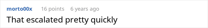 A short comment stating 'That escalated pretty quickly' regarding dogs attacking a cat. A short comment stating 'That escalated pretty quickly' regarding dogs attacking a cat.