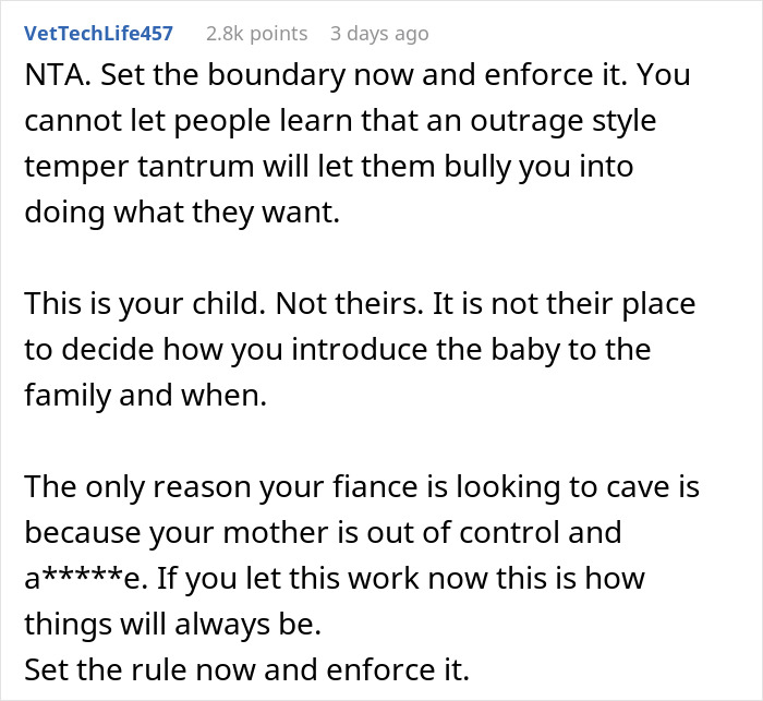 Comments enforcing boundaries about meeting grandson and family introduced by mother Comments enforcing boundaries about meeting grandson and family introduced by mother