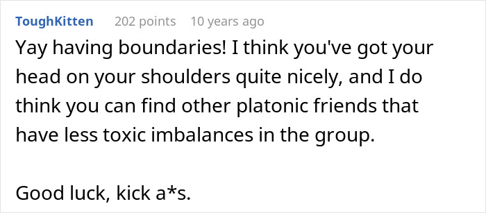 A screenshot of a Reddit comment offering support to someone dealing with a guy thinking his buddy needs a hot GF and a weight-loss coach. A screenshot of a Reddit comment offering support to someone dealing with a guy thinking his buddy needs a hot GF and a weight-loss coach.