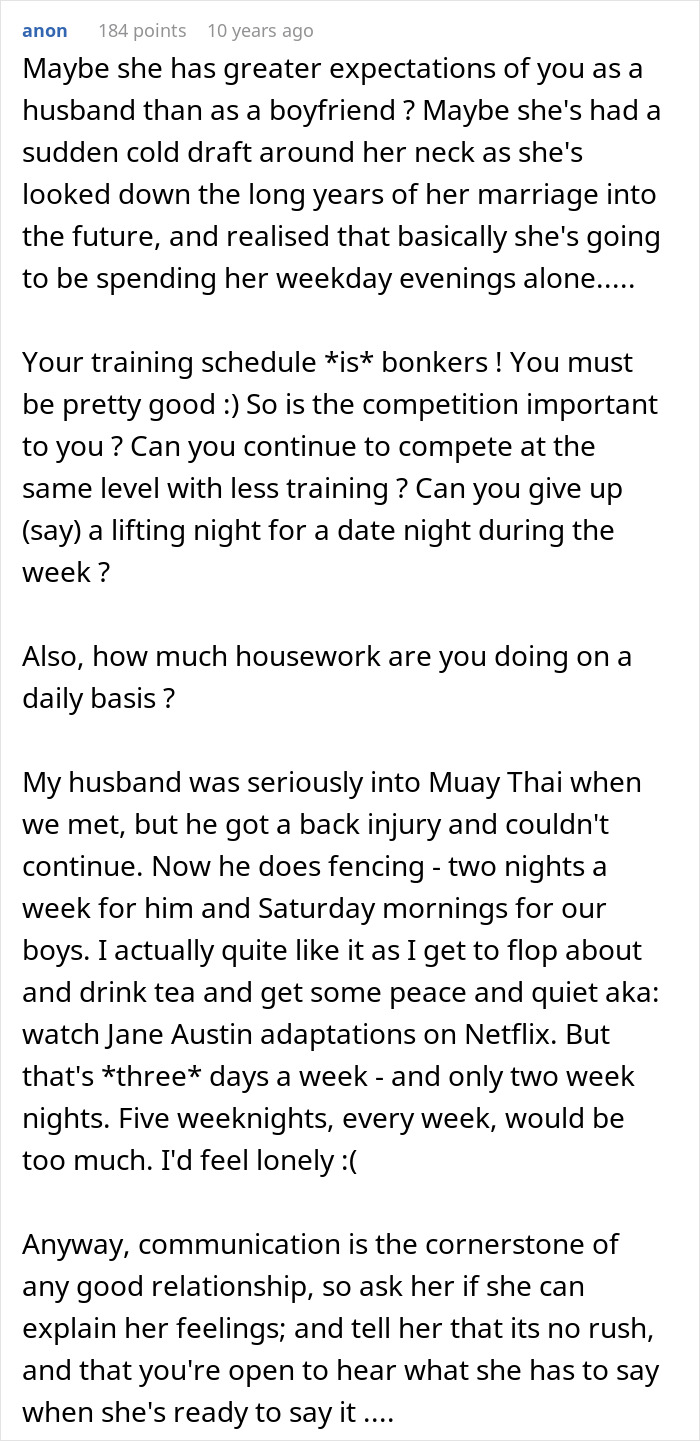 Insights on communication and managing martial arts training expectations in marriage Insights on communication and managing martial arts training expectations in marriage