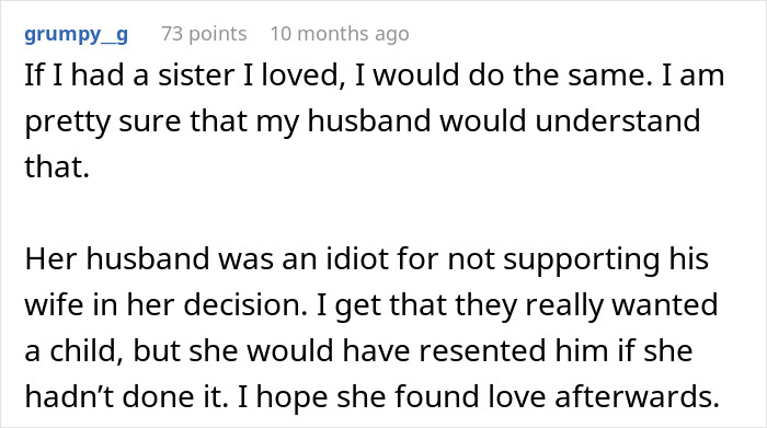 Online comment criticizing the husband who did not support his wife's decision to donate her liver to her brother. Online comment criticizing the husband who did not support his wife's decision to donate her liver to her brother.