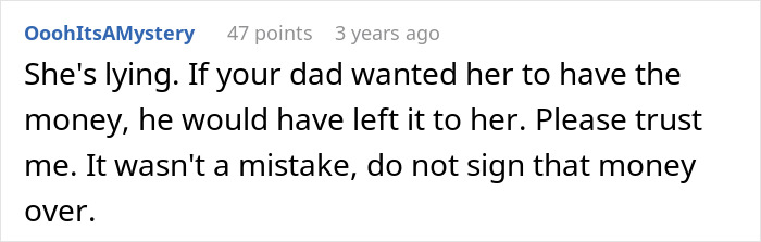 Mom Demands Kids Give Her Their Share Of The Inheritance, Doesn't Like Daughter's Response