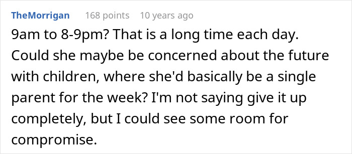 Comment about concerns of fiancee regarding martial arts training time and future family Comment about concerns of fiancee regarding martial arts training time and future family