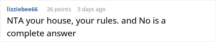 Short online comment supportively stating 'your house, your rules' for family Thanksgiving hosting Short online comment supportively stating 'your house, your rules' for family Thanksgiving hosting