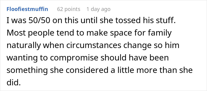 Comment about compromise and family space in martial arts support Comment about compromise and family space in martial arts support