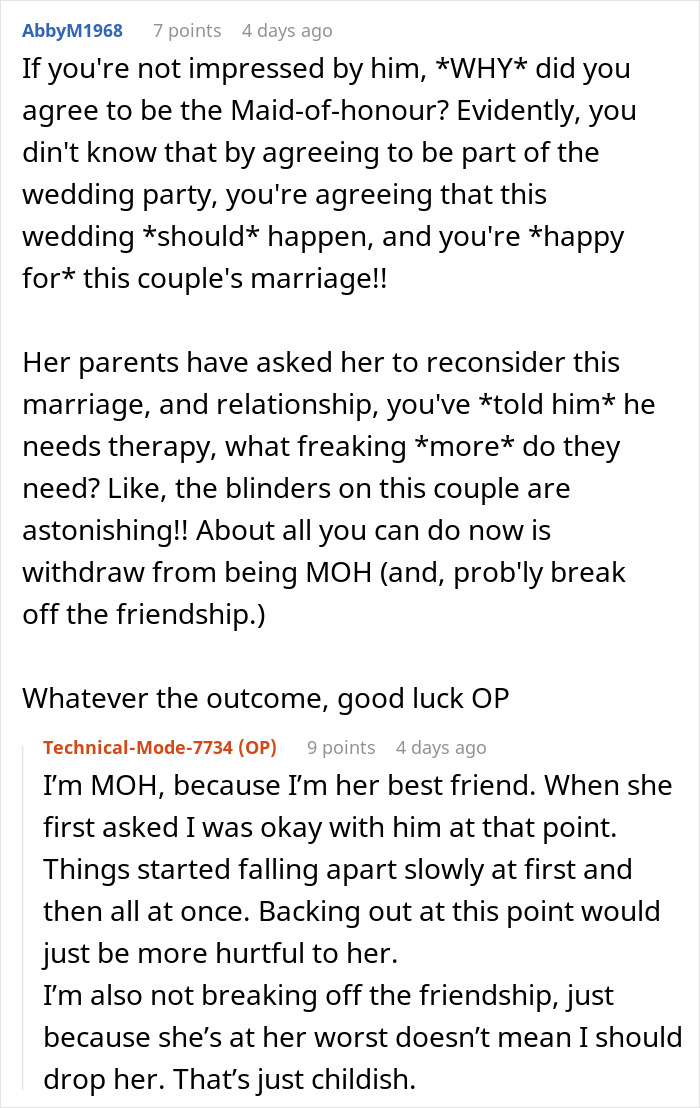 Bride Plans A Forever With A Guy Who Proposed With A String, BFF Is Running Out Of Ways To Say &ldquo;Run&rdquo;