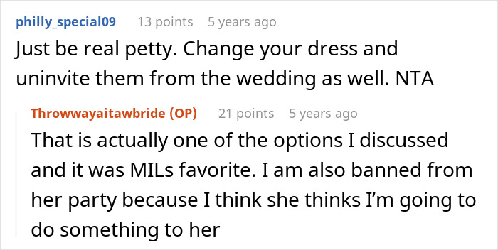 Wedding dress controversy: a bride discusses options after MIL said she got the wedding dress first. Wedding dress controversy: a bride discusses options after MIL said she got the wedding dress first.