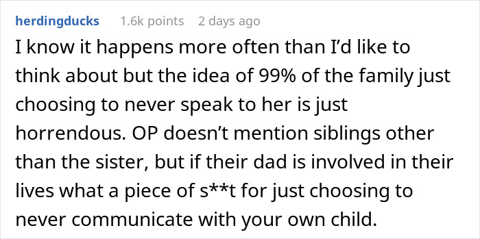 Comment criticizing family choosing to never communicate with the deaf child Comment criticizing family choosing to never communicate with the deaf child