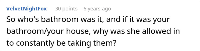 A Reddit comment from VelvetNightFox asking about a boyfriend's flirty friend taking tampons. A Reddit comment from VelvetNightFox asking about a boyfriend's flirty friend taking tampons.