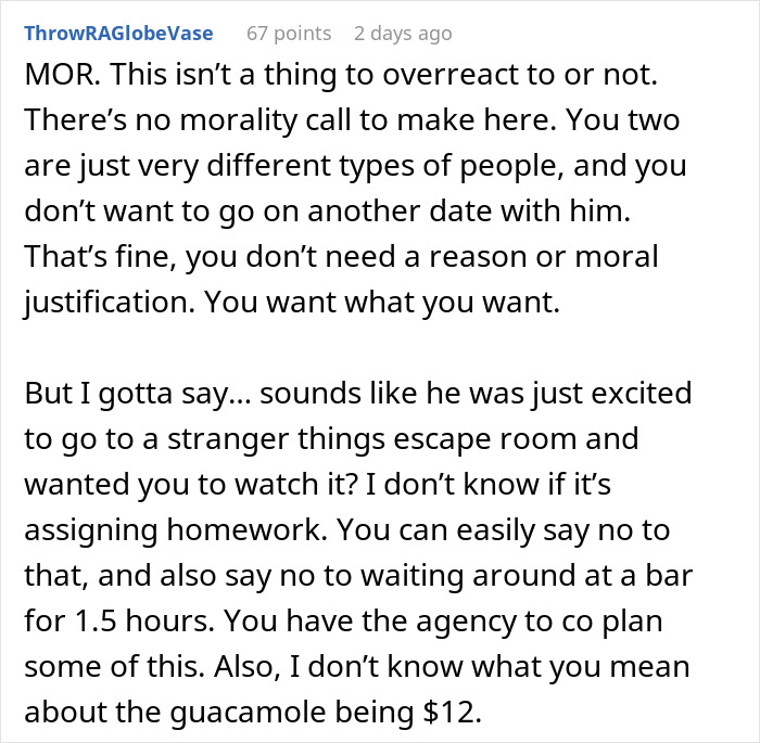Online advice discussing a Stranger Things escape room and dating preferences. Online advice discussing a Stranger Things escape room and dating preferences.