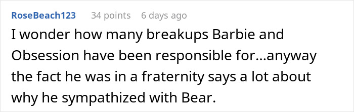 Speculation on breakups linked to Barbie and obsession
