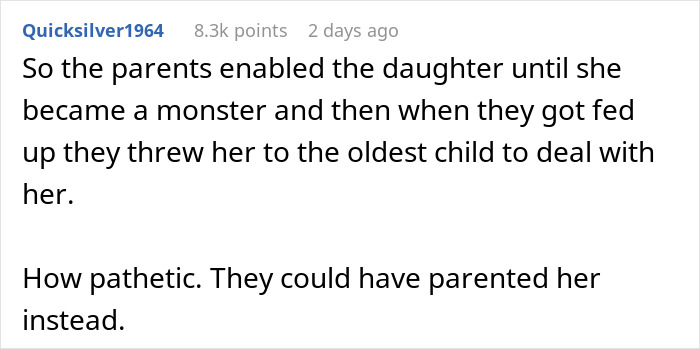 Sister's Entitlement Has No Limits, She Can't Believe Someone Actually Calls Her Out Sister's Entitlement Has No Limits, She Can't Believe Someone Actually Calls Her Out