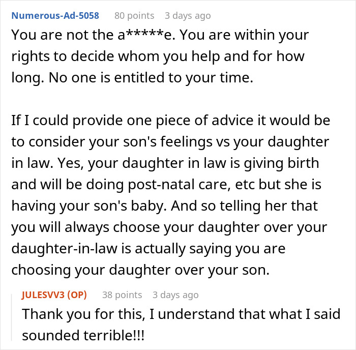 Online discussion regarding a MIL who stays with her daughter and twin newborns abroad, debated by users. Online discussion regarding a MIL who stays with her daughter and twin newborns abroad, debated by users.