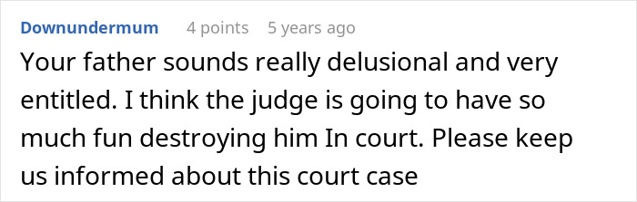 Man's Laughable $85k Lawsuit Against Daughter Gets Him In More Trouble Than He Expected
