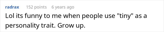 A comment about personality traits and growing up, related to a teen's revenge involving tampons. A comment about personality traits and growing up, related to a teen's revenge involving tampons.