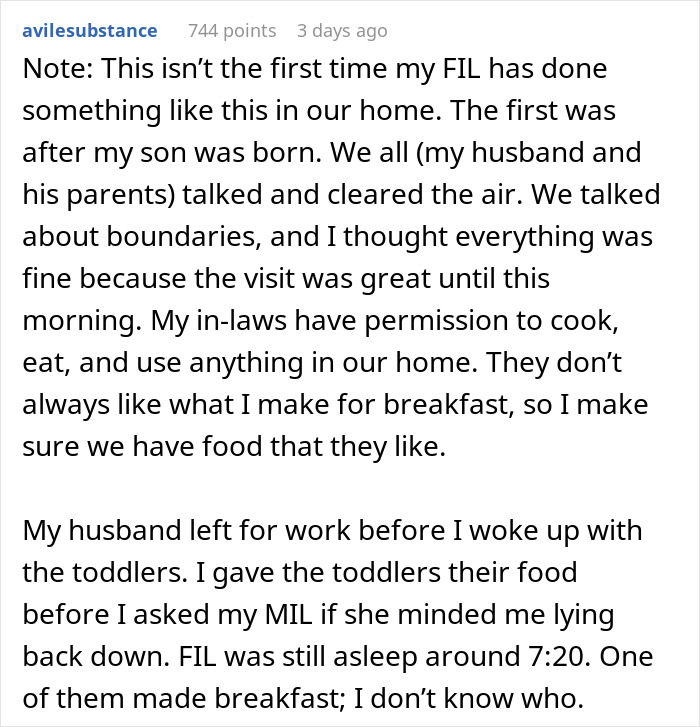 DIL Juggles Two Toddlers And Prepares For Surgery, FIL Thinks She Should Get Up And Make Him Breakfast DIL Juggles Two Toddlers And Prepares For Surgery, FIL Thinks She Should Get Up And Make Him Breakfast