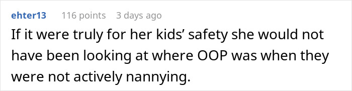 Comment questioning employer excuses when a nanny finds AirTag in her car outside working hours
