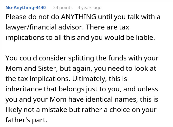 Mom Demands Kids Give Her Their Share Of The Inheritance, Doesn't Like Daughter's Response