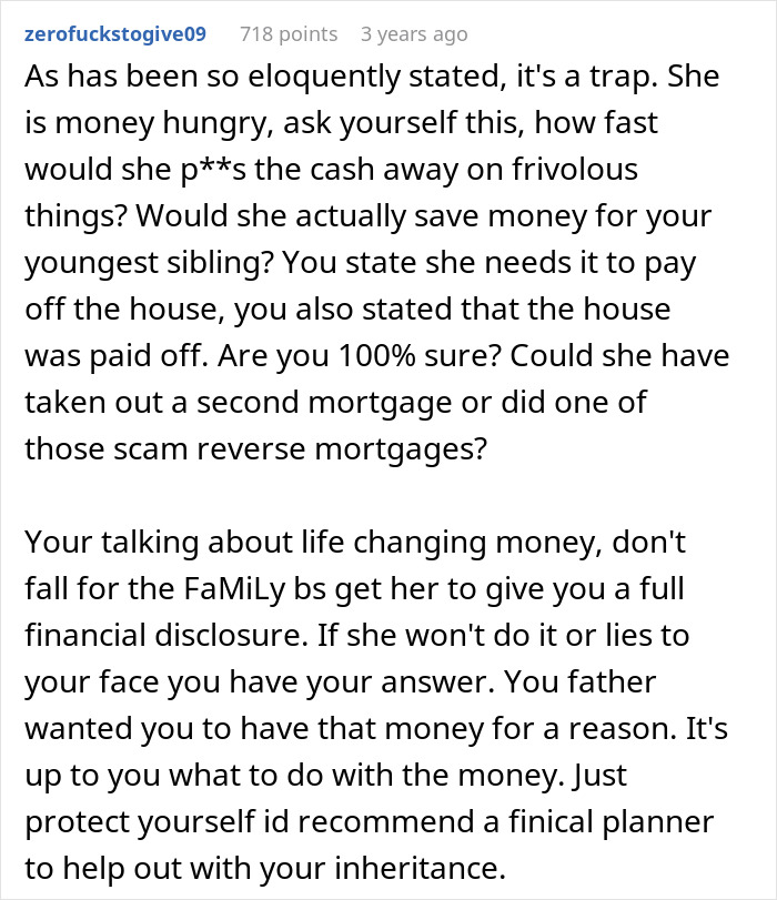 Mom Demands Kids Give Her Their Share Of The Inheritance, Doesn't Like Daughter's Response