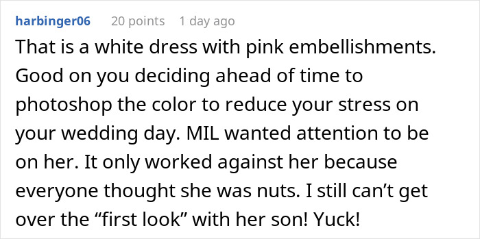 MIL Hides What She's Going To Wear To Wedding, Comes Out With Something Scandalous