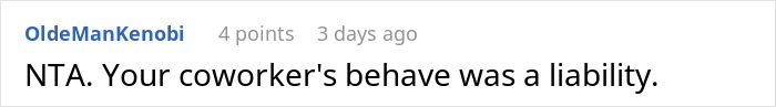 Online reaction on coworker liability regarding the office coffee machine dispute.