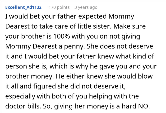 Mom Demands Kids Give Her Their Share Of The Inheritance, Doesn't Like Daughter's Response