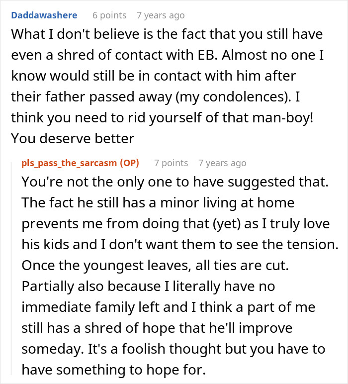A Reddit thread detailing how a woman refuses to bail out her brother after he squanders their parents inheritance. A Reddit thread detailing how a woman refuses to bail out her brother after he squanders their parents inheritance.
