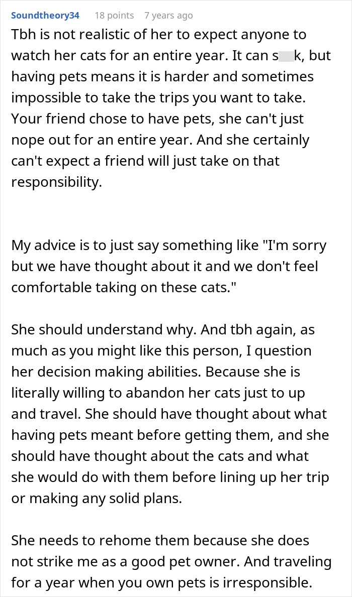 Woman Declines Friend’s Year-Long Cat-Sitting Request, Then Learns She Had Another Option All Along Woman Declines Friend’s Year-Long Cat-Sitting Request, Then Learns She Had Another Option All Along