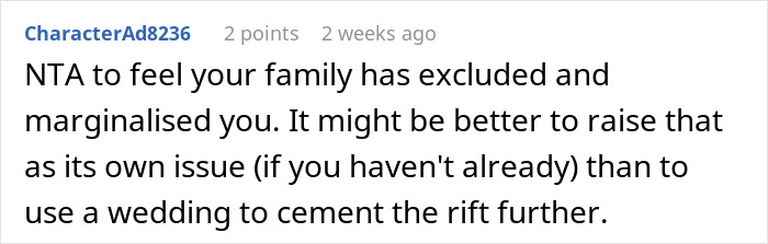 Comment about family exclusion and issues in deaf bride wedding Comment about family exclusion and issues in deaf bride wedding