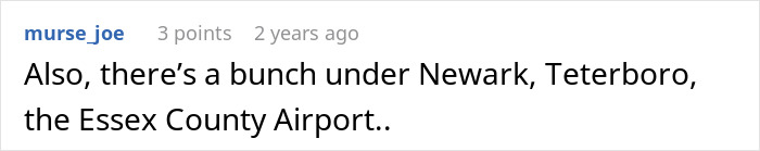 A comment about graves under Newark, Teterboro, and Essex County Airport, relevant to the airport graves story. A comment about graves under Newark, Teterboro, and Essex County Airport, relevant to the airport graves story.