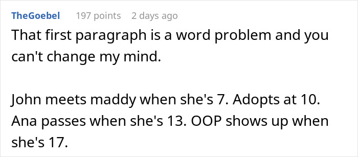 A comment about a woman taking insults from her adult stepdaughter, highlighting the complexity of family relationships. A comment about a woman taking insults from her adult stepdaughter, highlighting the complexity of family relationships.
