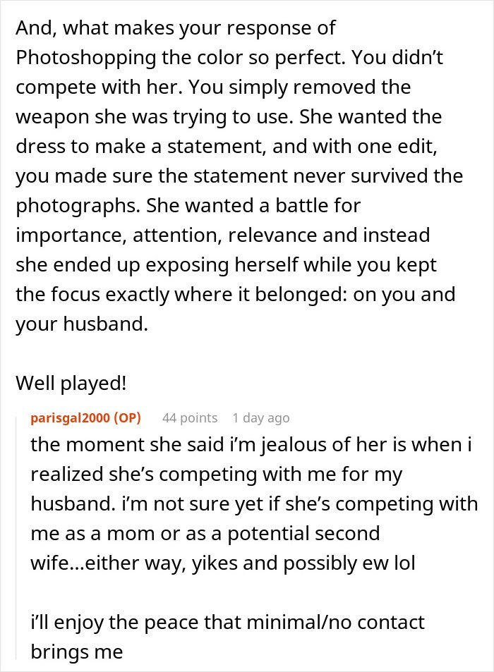 MIL Hides What She's Going To Wear To Wedding, Comes Out With Something Scandalous