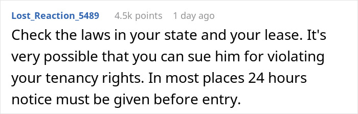 Creepy Landlord Allows Himself Way Too Much And Calls His Tenant Dramatic For Feeling Uncomfortable