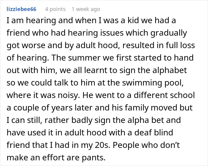 Comment recalling learning sign language to communicate with a deaf friend Comment recalling learning sign language to communicate with a deaf friend