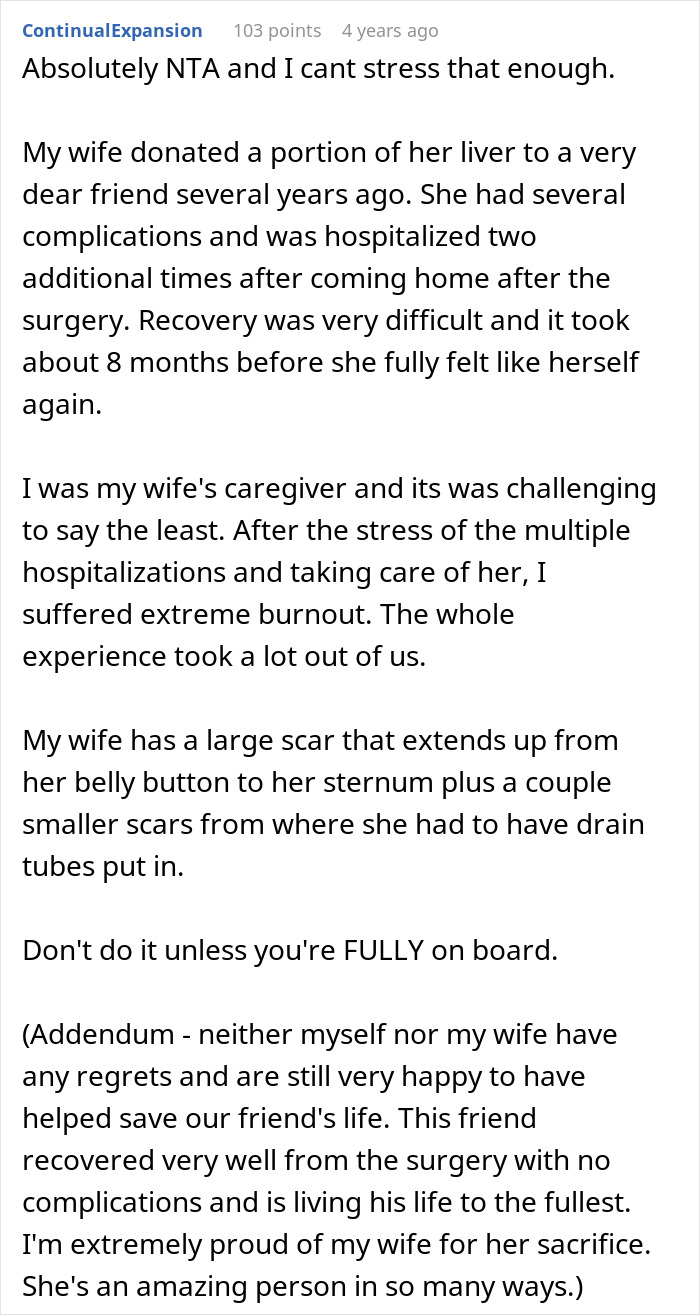 Guy Expects GF Of 8 Months To Donate Part Of Her Liver, Jokes He'll Marry Her Just To Get The Organ Guy Expects GF Of 8 Months To Donate Part Of Her Liver, Jokes He'll Marry Her Just To Get The Organ