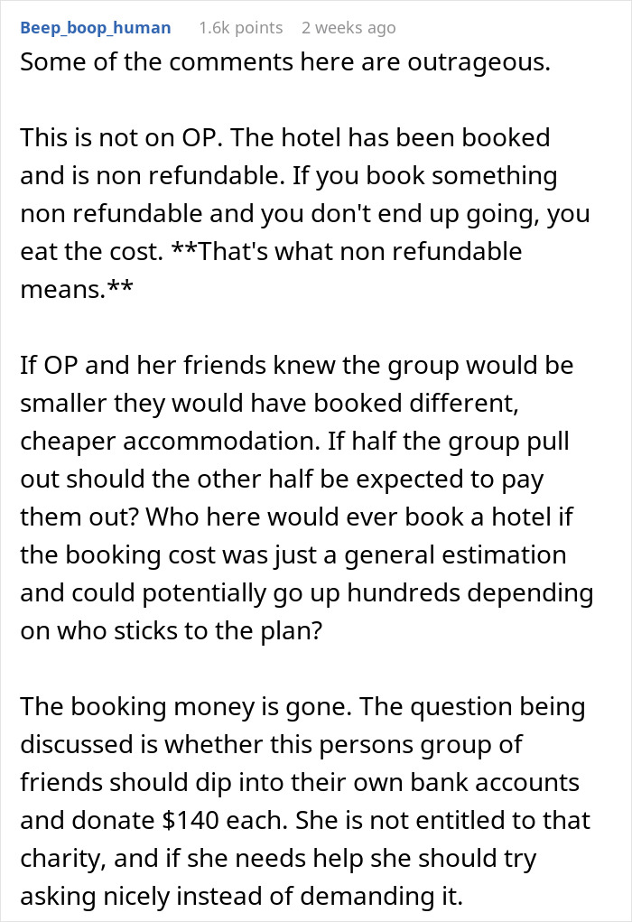 Entitled Friend Backs Out Of Trip, Starts Blaming Everyone And Making Demands Entitled Friend Backs Out Of Trip, Starts Blaming Everyone And Making Demands