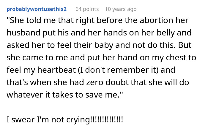A comment about a sister who decided to save her brother. A comment about a sister who decided to save her brother.