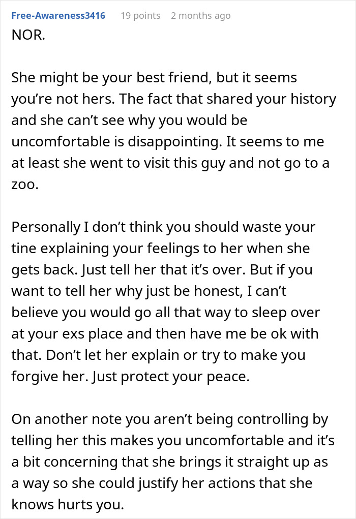 Man Asks Girlfriend Not To Stay The Night With Her Ex, Her Response Makes Him Rethink The Relationship Man Asks Girlfriend Not To Stay The Night With Her Ex, Her Response Makes Him Rethink The Relationship