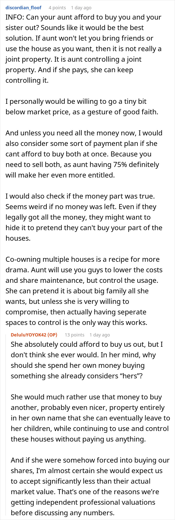Woman Doesn't Want To Play "Big Happy Family," Demands Inheritance Be Divided Woman Doesn't Want To Play "Big Happy Family," Demands Inheritance Be Divided