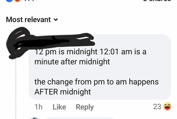 Comment confusing AM and PM time definitions online.
