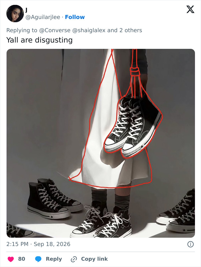 “We Can See The Symbolism From A Mile Away”: Converse Apologizes And Pulls Sneaker Ad After Disturbing Comparisons “We Can See The Symbolism From A Mile Away”: Converse Apologizes And Pulls Sneaker Ad After Disturbing Comparisons