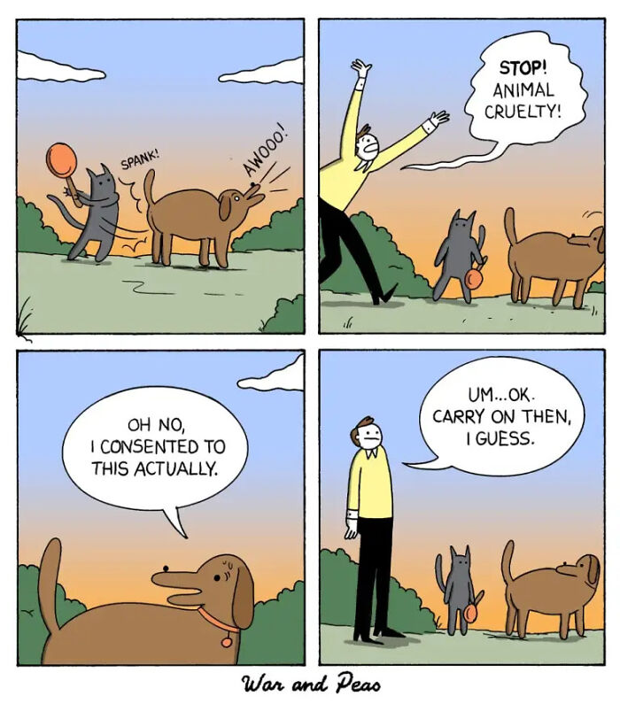 50 Hilarious Cat Comics By ‘War And Peas’ That Capture The Chaos Of Living With Feline