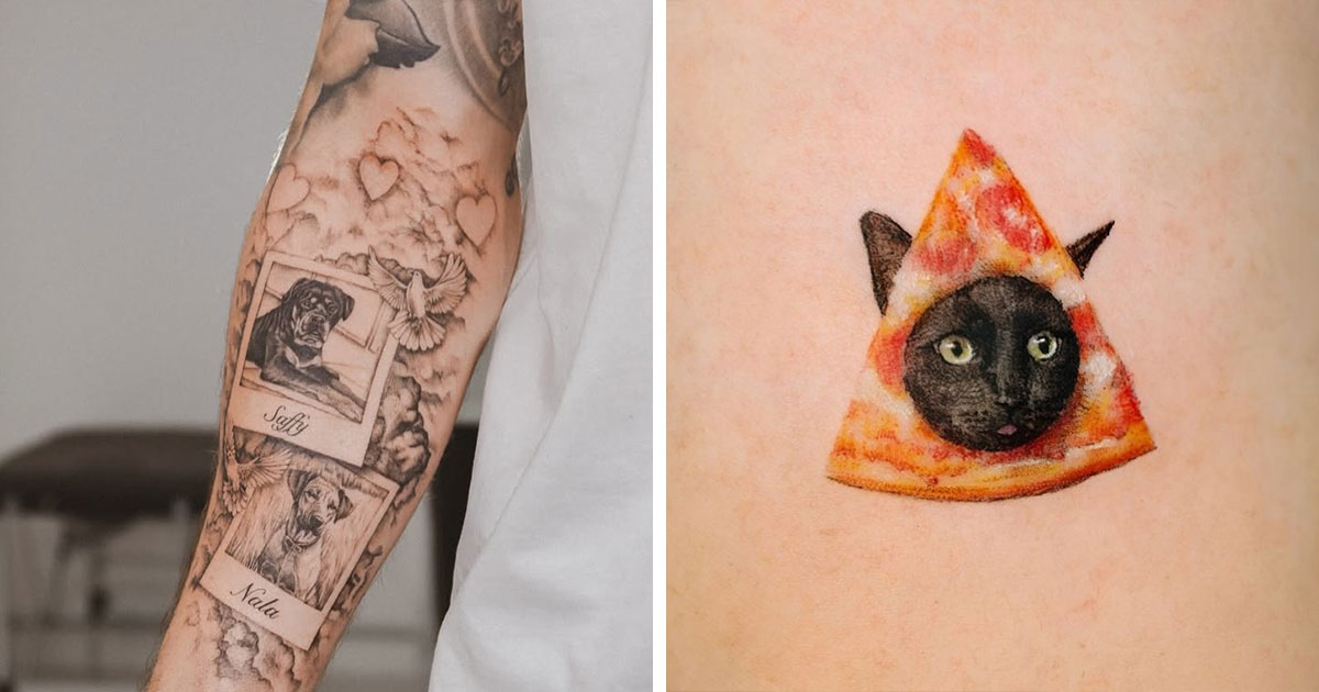 60 Creative Tattoo Designs Inspired By Beloved Cats And Dogs | Bored Panda