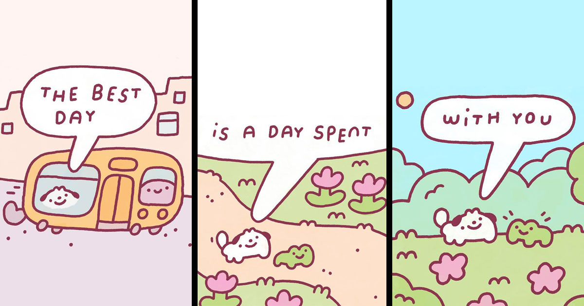 40 Cute Comics About Momo, A Little Dog, And Forg, His Tiny Frog Bestie, Who Share An Endless Love For Life 40 Cute Comics About Momo, A Little Dog, And Forg, His Tiny Frog Bestie, Who Share An Endless Love For Life
