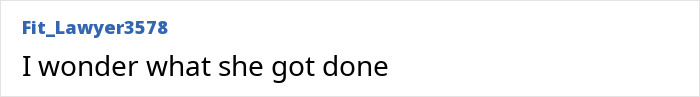 An online comment from a fan questioning what a supermodel got done during her viral transformation