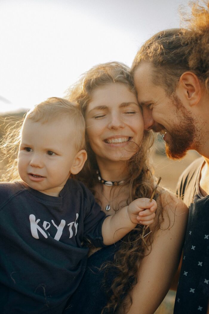 Happy family with child enjoying time together family cut off stories